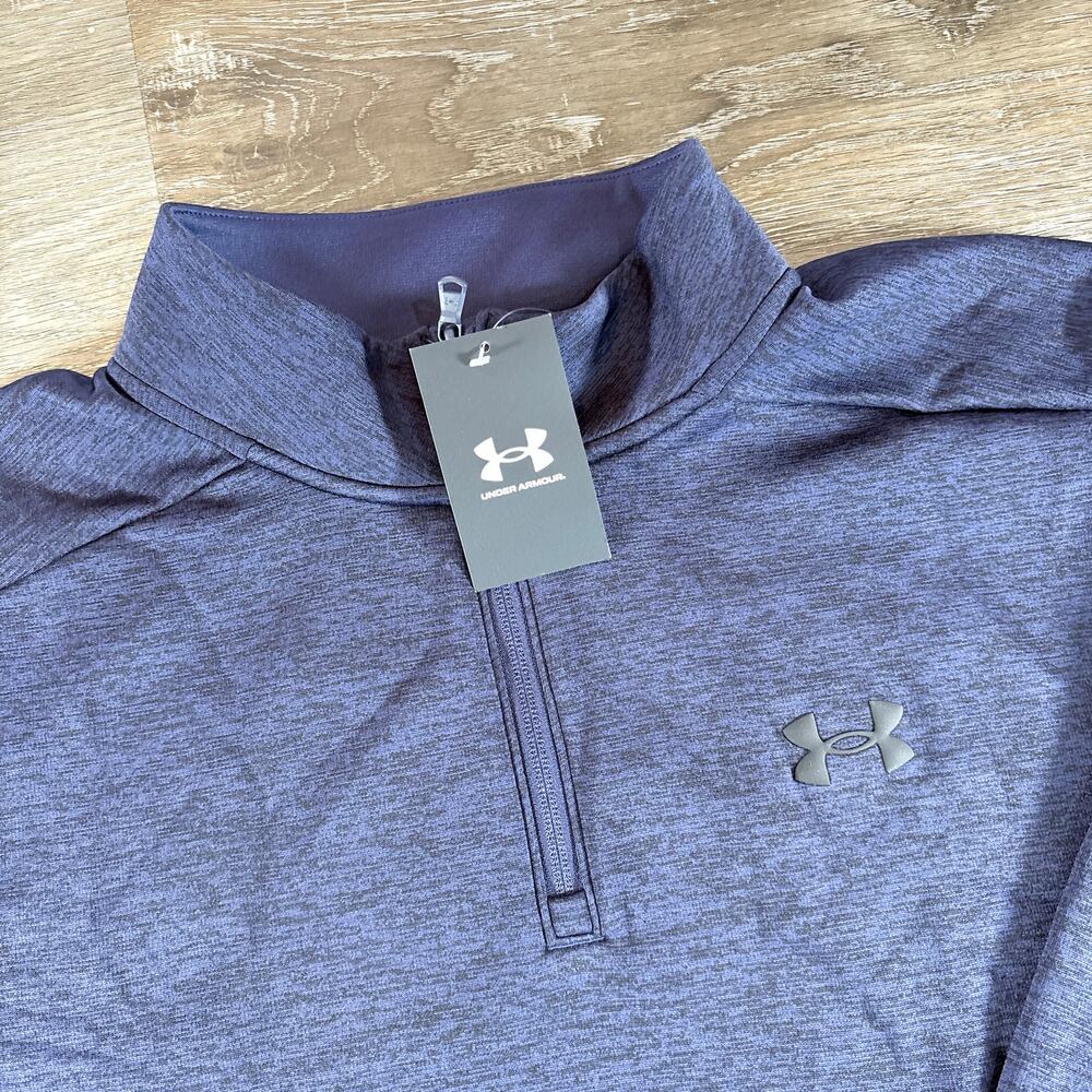 Under‎ Armour 1/4 Zip Long Sleeve Pullover Sweatshirt Blue Size XXL NWT